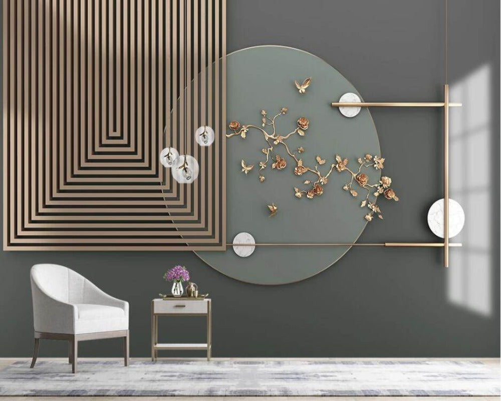 3D Wallpaper Eclectic Shapes